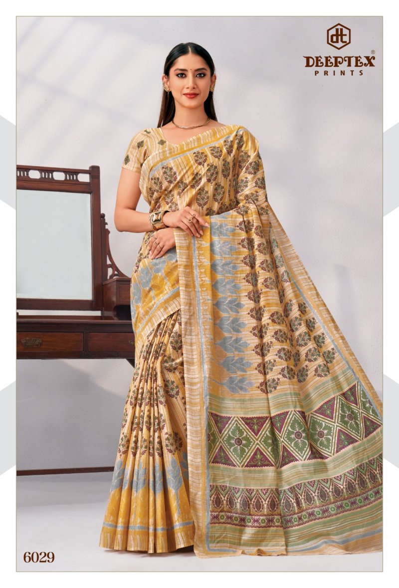 Mother India Vol 60 By Deeptex Cotton Printed Saree